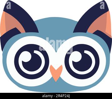 Motif chouette oiseau animal Illustration de Vecteur