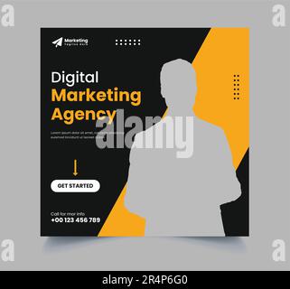 Digital Marketing Agency social Media Web bannière conception de modèle de post. Illustration de Vecteur