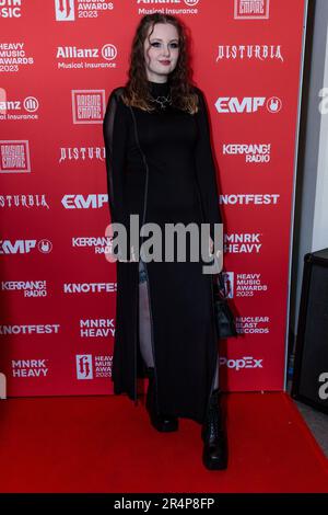 Mollie Horne arrive à l'OVO Arena Wembley pour les Heavy Music Awards 2023. Photo par Amanda Rose/Alamy Live News Banque D'Images