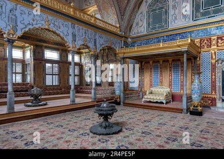 La salle impériale du palais de Topkapi, Istanbul, Turquie Banque D'Images