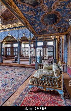 La salle impériale du palais de Topkapi, Istanbul, Turquie Banque D'Images