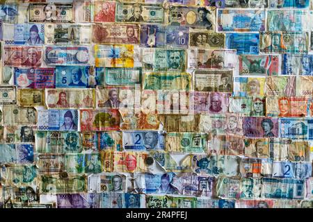 affichage des différentes devises du monde Banque D'Images