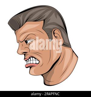 Homme mauvais. Illustration vectorielle d'un mal sinistre homme super méchant ou mauvais patron Illustration de Vecteur