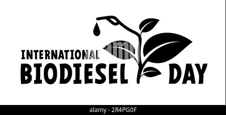 Journée internationale du biodiesel. Pour Cartoon Green bio, ECO, essence. Buse de la pompe à gaz. Symbole canisters ou jerry CAN. Réservoir de carburant pour le transport et le stockage Banque D'Images