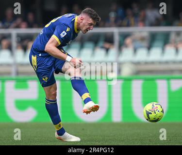 Vérone, Italie. 28th mai 2023. Stade Bentegodi, 28.05.23 Adolfo Gaich (38 Hellas Verona) pendant la série Un match entre Hellas Verona et Empoli FC au stade Bentegodi à Vérone, Italie Soccer (Cristiano Mazzi/SPP) Credit: SPP Sport Press photo. /Alamy Live News Banque D'Images