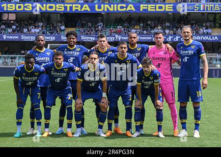 Vérone, Italie. 28th mai 2023. Stade Bentegodi, 28.05.23 Hellas Verona photo équipe pendant la série Un match entre Hellas Verona et Empoli FC au stade Bentegodi à Vérone, Italie Soccer (Cristiano Mazzi/SPP) Credit: SPP Sport Press photo. /Alamy Live News Banque D'Images