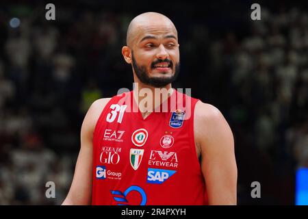 Milan, Italie. 29th mai 2023. Forum Mediolanum, Milan, Italie, 29 mai 2023, Shavon Shields (EA7 Emporio Armani Olimpia Milano) pendant le jeu - EA7 Emporio Armani vs BDS Sassari - Italian Basketball Serie A Championship Credit: Live Media Publishing Group/Alay Live News Banque D'Images
