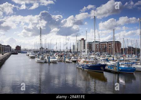 Hull Marina, à Hull, Alson connu sous le nom de Kngston upon Hull, Yorkshire, Royaume-Uni Banque D'Images