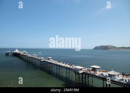 Jetée de Llandudno, Llandudno, comté de Conwy, pays de Galles du Nord Banque D'Images