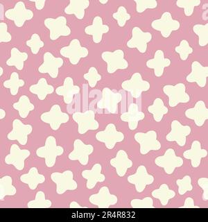 Motif blanc éclatant sur fond rose Illustration de Vecteur