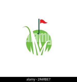 Logo Golf. Icône drapeau de golf. Illustration du vecteur de golf Illustration de Vecteur