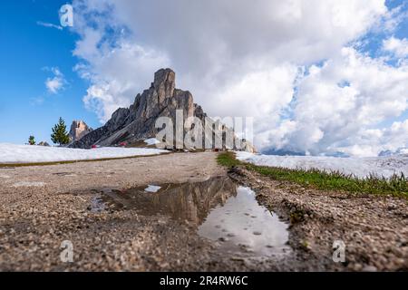 Mont Regusela sur le col de Giau dans les dolomites Banque D'Images