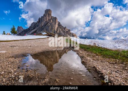 Mont Regusela sur le col de Giau dans les dolomites Banque D'Images