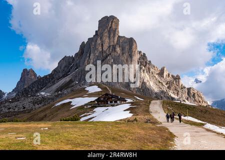 Mont Regusela sur le col de Giau dans les dolomites Banque D'Images