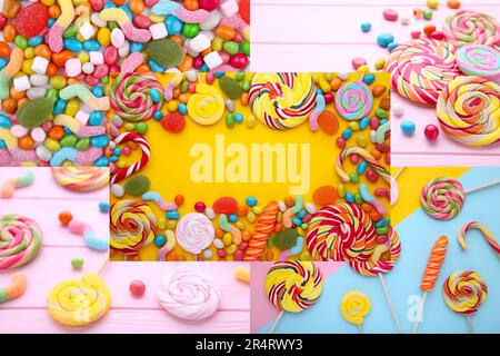 Assortiment de bonbons et de gelées. Bonbons colorés Banque D'Images