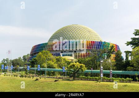 Kuala Lumpur, Malaisie - 22 mai,2023 : vue extérieure du Pusat sains Negara ou Centre scientifique national est un centre scientifique à KL, Malaisie. Banque D'Images