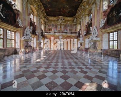 Chambre du Prince Sala Ksiazeca Abbaye cistercienne baroque à Lubiaz Leubus Basse-Silésie Pologne Banque D'Images