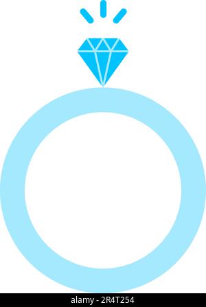 Image vectorielle de l'icône de la bague d'engagement. Illustration de Vecteur
