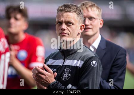 Silkeborg, Danemark. 29th mai 2023. Kasper Kusk de Silkeborg SI vu après le match Superliga de 3F entre Silkeborg IF et FC Midtjylland au parc JYSK à Silkeborg. (Crédit photo : Gonzales photo/Alamy Live News Banque D'Images