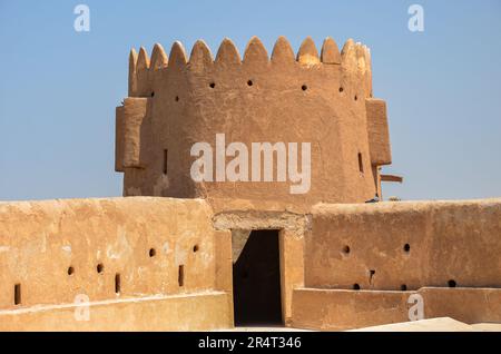 Vue interne du fort historique d'Al Zubarah au Qatar Banque D'Images