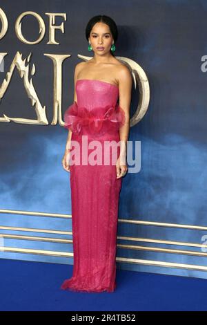 Londres, Royaume-Uni. 13th novembre 2018. Zoe Kravitz participe à la première britannique de 'Fantastic Beasts: The crimes of Grindelwald' à Cineworld Leicester Square à Londres. (Photo de Fred Duval/SOPA Images/Sipa USA) crédit: SIPA USA/Alay Live News Banque D'Images