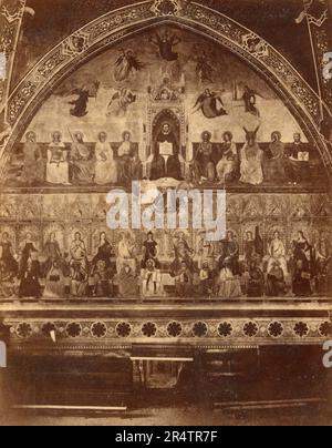 Chapelle espagnole à St. Eglise Maria Novella, allégorie de la religion catholique, par l'artiste italien Taddeo Gaddi, Florence, Italie 1890s Banque D'Images