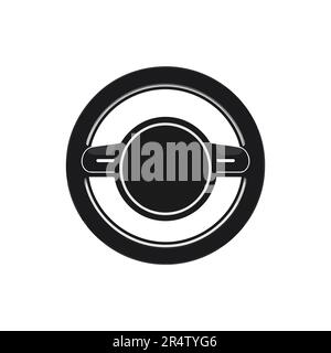 Icône de volant de voiture sur fond blanc isolé. Illustration vectorielle Illustration de Vecteur
