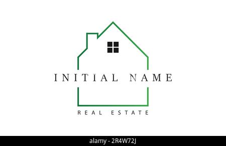 Immobilier House logo Design 3D Home logotype Illustration de Vecteur