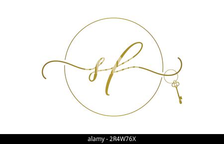 Signature initiale SF ou FS logo immobilier Illustration de Vecteur