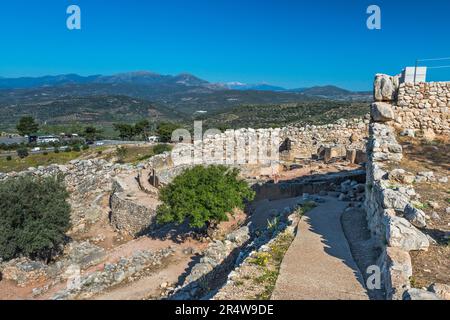 Grave cercle A, Citadelle de Mycènes, région du Péloponnèse, Grèce Banque D'Images