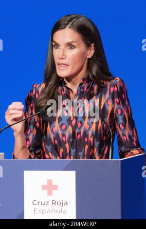 Madrid, Espagne. 30th mai 2023. La reine Letizia d'Espagne assiste à la Journée de collecte de fonds de la Croix-Rouge au Circulo de las Bellas Artes de Madrid. (Photo par Atilano Garcia/SOPA Images/Sipa USA) crédit: SIPA USA/Alay Live News Banque D'Images