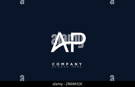 Lettres de l'alphabet AP initiales logo du monogramme PA, A et P Illustration de Vecteur