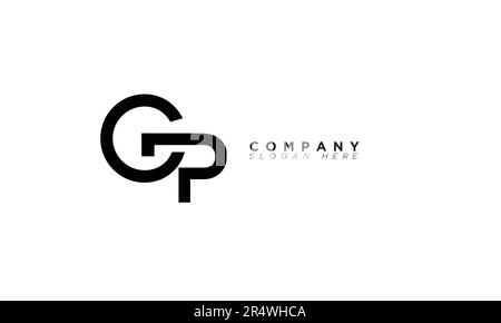 GP lettres Alphabet initiales Monogram logo PG, G et P. Illustration de Vecteur