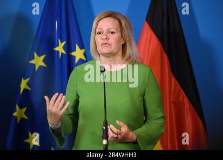 Berlin, Allemagne. 25th mai 2023. La ministre fédérale de l'intérieur Nancy Faeser (SPD). Credit: Britta Pedersen/dpa/Archivbild/dpa/Alay Live News Banque D'Images