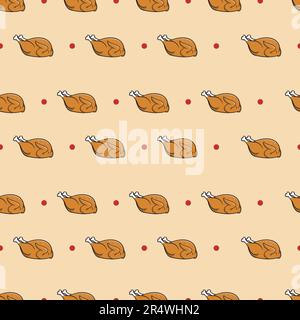 Jolis motifs d'automne sans couture pour fonds d'écran et motif mural avec poules. Vecteur et illustration. Illustration de Vecteur