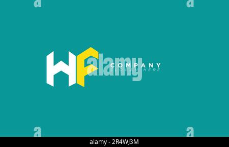 HF lettres Alphabet initiales Monogramme logo FH, H et F Illustration de Vecteur