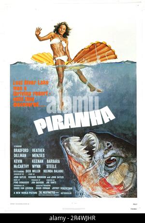 Piranha est un film américain de 1978 B sur un essaim de killer piranhas. Il a été réalisé par Joe Dante et vedette Bradford Dillman, Heather Menzies. Le film est une parodie de la mâchoire et du film de 1975 a inspiré toute une série de films avec un thème semblable. Banque D'Images