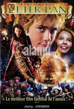 Publicité canadienne pour Peter Pan. Peter Pan est un film fantastique de 2003 basé sur le jeu original et roman de J.M. Barrie. Avec Jason Isaacs, Jeremy Sumpter et Rachel Hurd-Wood le film raconte l'histoire de le monde fantastique de Neverland et un groupe de garçons qui refusent de vieillir. Banque D'Images