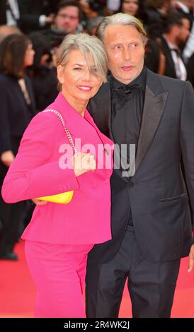Mads Mikkelsen et sa femme Hanne Jacobsen 'Jeanne du Barry' Festival de Cannes projection 76th Festival de Cannes 16 mai 2023 Banque D'Images