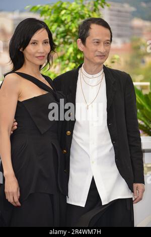 Juliette Binoche (habillée par Courrèges) Photocall du film 'la passion de Dodin Bouffant' ('The Pot au feu') 76th Festival de Cannes 25 mai 2023 Banque D'Images