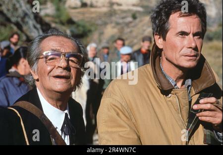 Grand beau (film TV) année: 1990 - France Directeur: Bernard Choquet Serge Reggiani, François Marthouret Banque D'Images