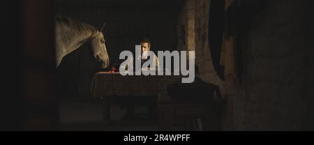 Les Banshees d'Inishenin année : 2022 Irlande Royaume-Uni Etats-Unis Directeur : Martin McDonagh Colin Farrell Banque D'Images