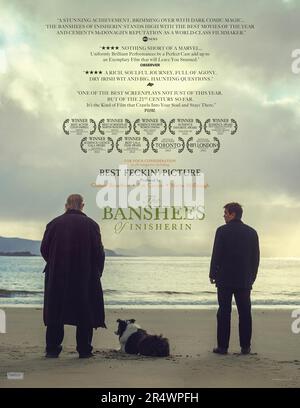Les Banshees de Inishenin année : 2022 Irlande Royaume-Uni Etats-Unis Directeur : Martin McDonagh Brendan Gleeson, Colin Farrell Poster Banque D'Images
