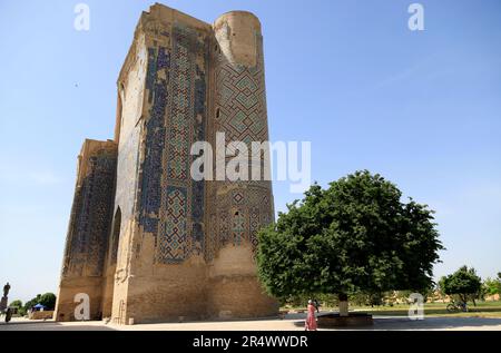 Vue sur le mausolée de Jahongir, Ouzbékistan Banque D'Images