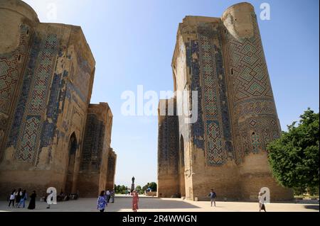 Vue sur le mausolée de Jahongir, Ouzbékistan Banque D'Images