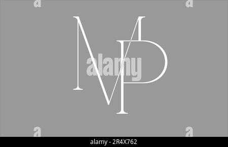 MP PM P M conception initiale du logo vecteur de lettre Illustration de Vecteur