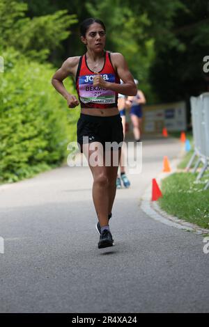 Meryem BEKMEZ dans le championnat européen de course à pied 20km femmes 2023 Banque D'Images