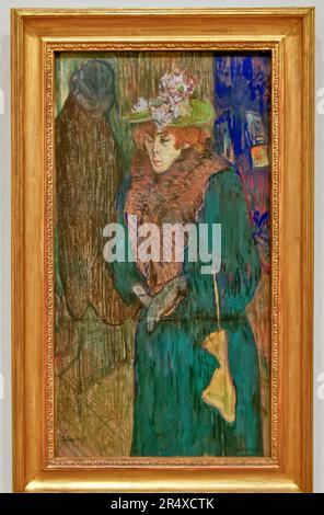 Londres la Galerie Courtauld Somerset House École française Henri de Toulouse-Lautrec Jane avril à l'entrée du Moulin Rouge Banque D'Images