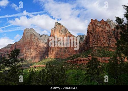 Cour des Patriarches dans le parc national de Zion dans l'Utah Banque D'Images