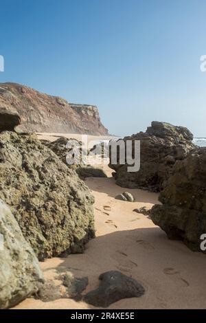 Praia de Cambelas e Praia do Baio Torres Vedras Portugal Banque D'Images